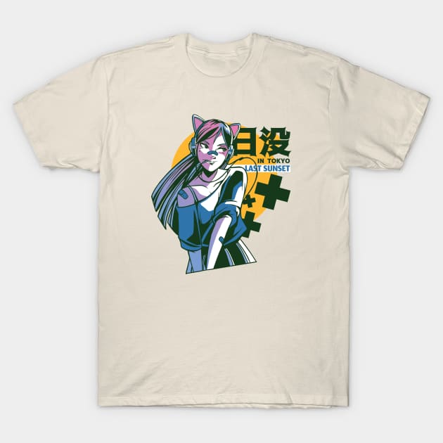 Tokyo Anime Girl T-Shirt by Safdesignx